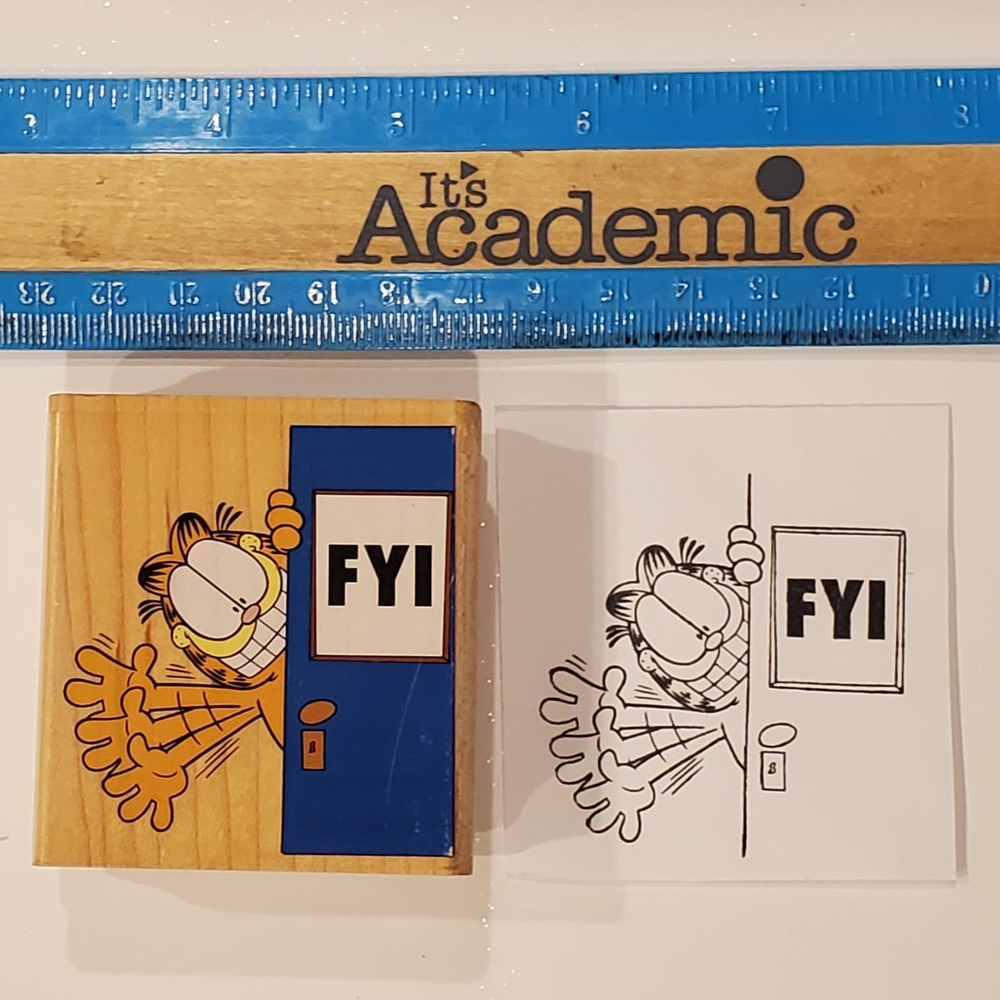 Garfield FYI Wooden Stamp Set - Blue & Natural